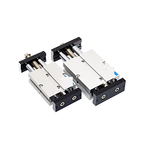 Cilindro neumático de doble varilla con trazo ajustable de aluminio para guiado lineal exacto 2