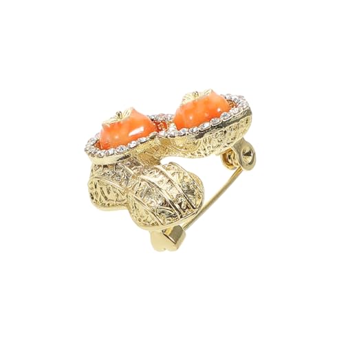 GALPADA Broche de Persimón Único y Elegante para Mujer Pin Clip para Chaquetas y Suéteres Accesorio para Ocasiones Especiales Detalles