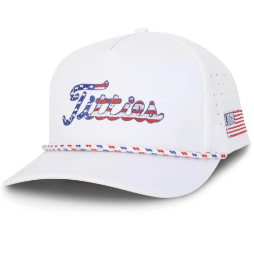 Image of Curves & Clubs Titties Golf Hat - Funny Golf Hat, Titties Hat - Funny American Hat - Men's Gifts (Cotton, White-Black)