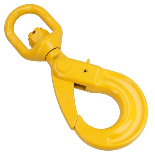 Crochet de levage pivotant en acier forgé de 5,30 tonnes pour chaîne robuste 13 mm