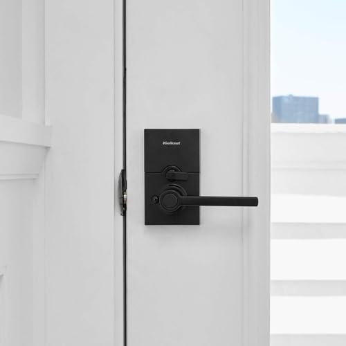 Kwikset SmartCode 917 Keypad Keyless Entry Residential Electronic Lever Lock Deadbolt Alternative with Halifax Door Handle, SmartKey Security, Matte Black Contemporary thumbnail 8