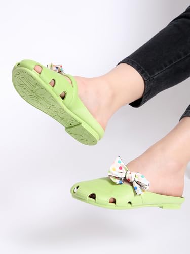 Image of CASSIEY Fashion Slippers For Women slipper Printed Bow design Slip on Flat Sandals