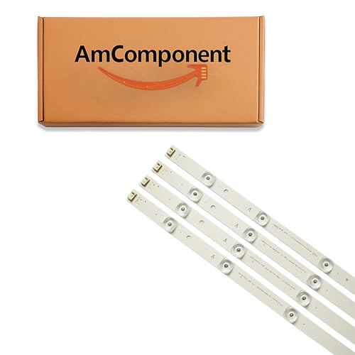 AmComponent - KIT 2 BARRE 40 LED per TV 55' di ricambio per SAMSUNG UN55NU7 UN55RU7 UE55NU7093U UE55RU7175UXZT
