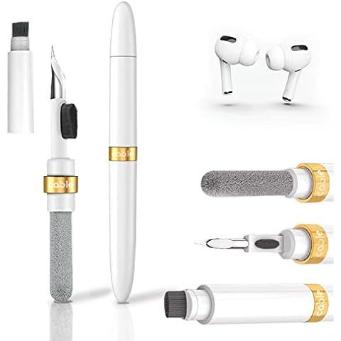 Bluetooth Earphone Cleaning Pen, Airpods Cleaning Kit, Earphone Cleaning Multifunction Brush, Universal, Compatible with Airpods 1 2 Pro (Gold) Cover