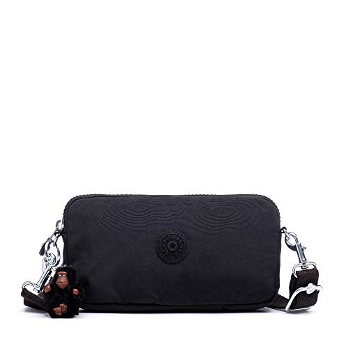Kipling Womens Women's Emilia Bag, Organisational Compartments, Adjustable Crossbody Strap, Zip Closure, N Shoulder Bag, Black Tonal, 7.5 L x 4.125 H 1.5 D US
