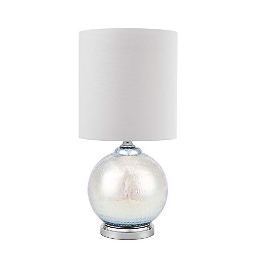 Get Special Price Catalina 20882-000 Odel Silver 3D Mercury Glass Table Lamp with a Nightlight Inside of Base with 4-Way Switch, 29"