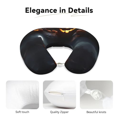 Almohada de Memoria para Cuello, Forma U, Negro miniatura 4