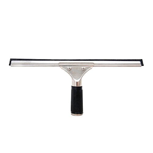MSV Rasqueta limpiacristales Profesional, Acero Inoxidable, Cromado, 25x15x6 cm