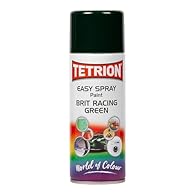 HIGH-QUALITY FINISH: Achieve a stunning glossy coating in British Racing Green on wood, metal, ceramic, and plastic surfaces with Tetrion’s spray paint. VERSATILE USE: Suitable for various materials, this spray paint provides a professional-grade fin...
