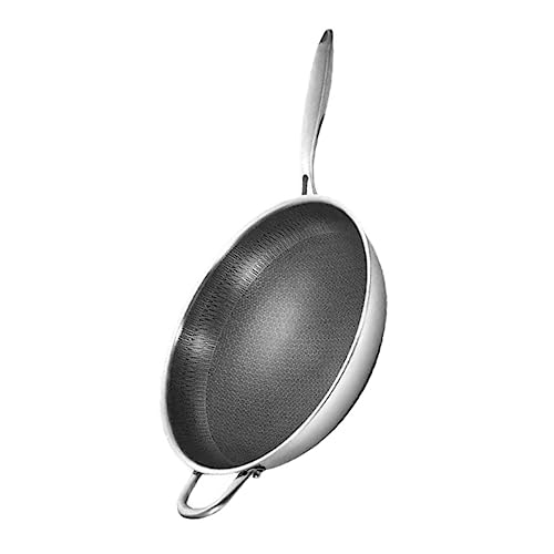 ABOOFAN Wok de acero inoxidable con superficie de panal miniatura 1