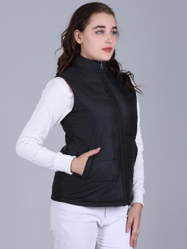 Image of RARE TIMES Women's Sleeveless Puffer Jacket | Winter Jacket for Women | Reversible Jacket for Women Winter Wear With 2 Zip Pocket (Pack of 1)
