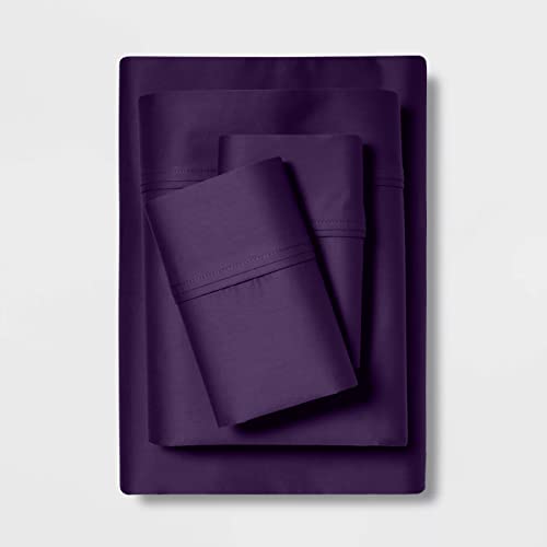 Mr Pandaa Split King Sheets Sets For Adjustable Bed, Soft 1000-Thread-Count 100% Egyptian Cotton, Sateen Weave, 5Pc Set With 2 Fitted Sheets, Split-King Sheet Set 18-Inch Deep Pockets, 1000-Tc - Plum #TOP1
