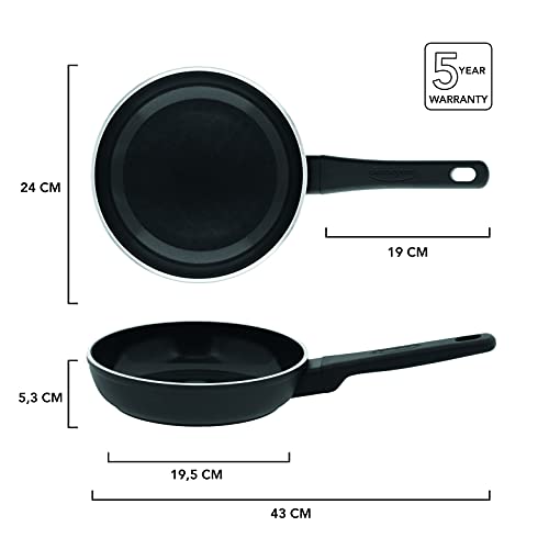 Foto von demeyere Alu Classico 3 Ceraforce® Bratpfannen-Set mit Keramik Antihaftbeschichtung, Pfanne im Set, 24 cm + 28 cm, Keramikpfanne geeignet für Induktionskochfeld, 5 Jahre Garantie