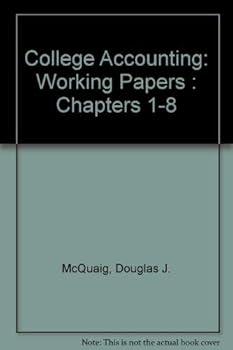 Paperback College Accounting: Working Papers : Chapters 1-8 Book