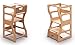 Little Duck 2 in 1 Baby Hochstuhl und Lernturm ab 1 Jahr aus massivem Holz I Höhenverstellbar & Mitwachsend l Kippsicherer Kinderstuhl mit Essablage I Learning Tower for Kids I Montessori Lernturm