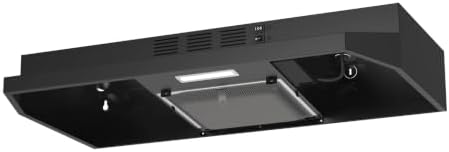 Range Hood 30 inch, Black Under Cabinet Range Hood, Ductless Range Hood
