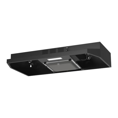Range Hood 30 inch, Black Under Cabinet Range Hood, Ductless Range Hood