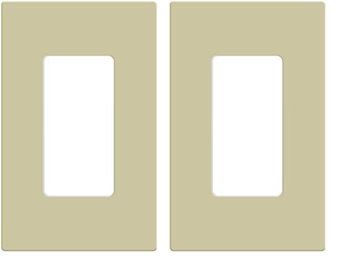 ENERLITES SI8831-I - Placa de pared decorativa sin tornillos, cubierta de enchufe segura para niños, 1 entrada, 4.68 x 2.93 pulgadas, policarbonato