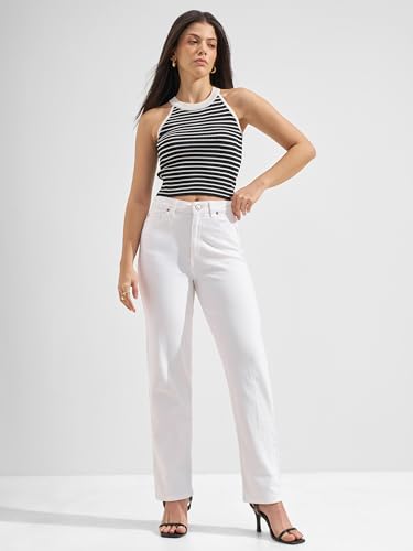 Image of Tokyo Talkies Pure Cotton Straight Wide Leg Cargo Pants |Relaxed Fit Utility Trousers