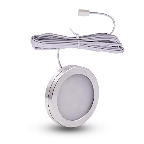 HEGEHE Kit de Luz Debajo del Gabinete de 12V con Interruptor Alimentación, Adhesiva, 1500 Lúmenes para Cocina, Mostrador, Armario, Estante (Blanco (6000K), Juego de 8 Luces) Cover