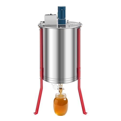 VEVOR 6-Frame Electric Honey Extractor with Clear Lid