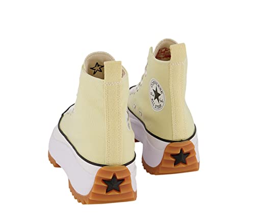 Converse Run Star HI Unisex Sneaker, Grey Lemon/White, Size 7M/8.5W3