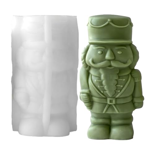 Molde De Soldado Cascanueces – Juego De Silicona De 205 G Y 476 G, Fundición De Cemento Y Yeso, Arte De Resina Epoxi, Molde Para Velas Con Detalles De Cascanueces, Trabajo De Artesanal Hecho A