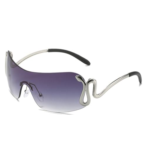 Lunettes de soleil serpent punk au style une pièce futuriste