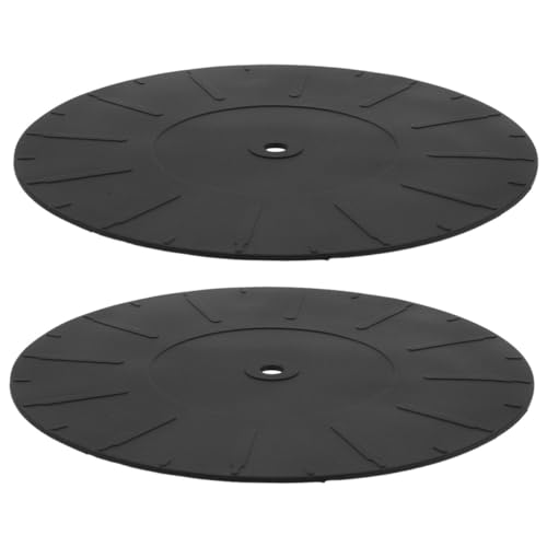 Toyvian Turntable Mat for Vinyl Records 2pcs Silicone Mat Vinyl Slipmat Damping Effect