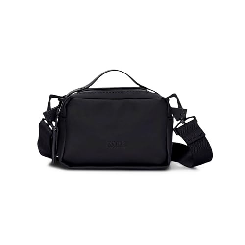Image of RAINS Unisex Waterproof Crossbody Sling Fanny Bag - Versatile Black Box Bag for Women & Men