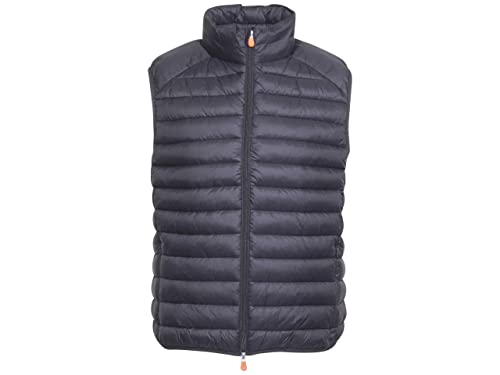 Save The Duck Men's Adam Vest Quilted Puffer Sleeveless Black Sz