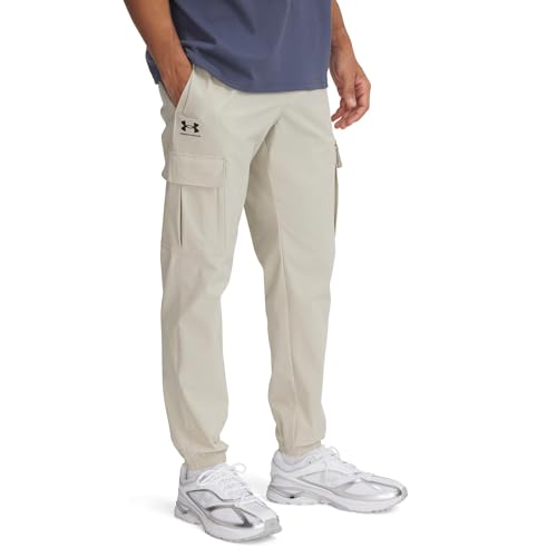 Under Armour Vibe Woven Cargo Pantalone da Allenamento Uomini Crema