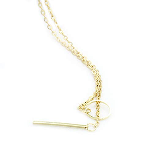 Aukmla Boho Lariat Necklace Long Pendant Necklaces Chain Jewelry for women and Girls(Gold)