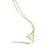 Aukmla Gold Y Lariat Chain Circle Bar Necklace Jewelry Choker for Women and Girls (Gold)