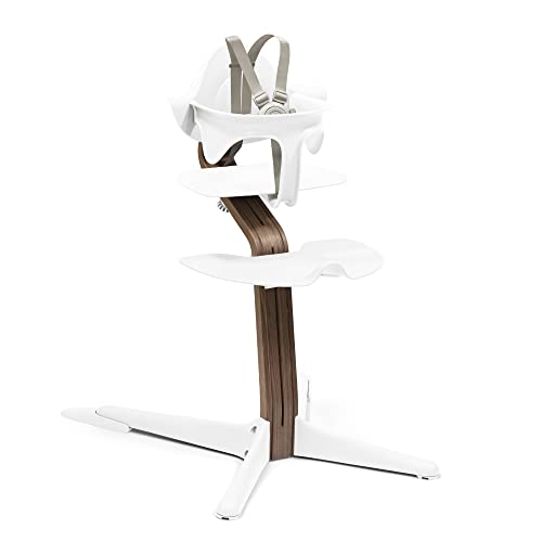 Stokke Nomi High Chair, White/Walnut - Inspires Active Sitting - ...
