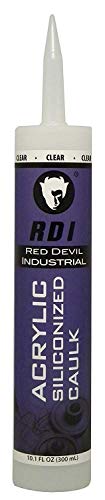 Red Devil 08760I RD PRO Construction Grade Siliconized Acrylic Sealant, 10.1 oz, Clear