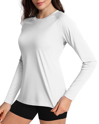 Boladeci Women's Sun Shirts UPF 50+ UV Protection Rash Guard Long Sleeve Swim Shirts Quick Dry Lightweight Workout Tops