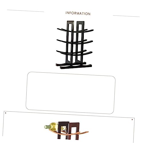 Soporte para botellas de vino de bambú negro miniatura 5