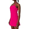 MCEDAR Exercise Tennis Dress for Women Athletic Golf Dress Built-in Bra with Shorts Pockets Workout Active Sportswear Pink/0