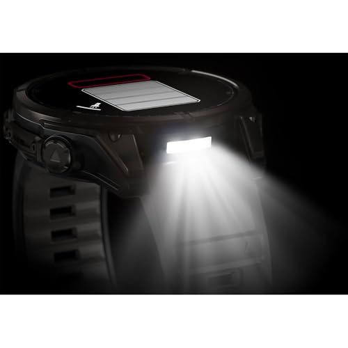 Image of Garmin Fenix 8 47mm AMOLED Sapphire Multisport GPS Smartwatch, Carbon Gray Titanium with Black Silicone Band, 010-02904-20 - Bundle w /Deco Essentials Charging Dock, Dust Cover and USB-C Cable