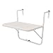 Produktbild PENGFEI Wandtisch Klappbar Wandklapptisch Schreibtische Balkon Hängetisch Computerstand Badregal Eisenkunst Blumenstand, 5 Farben (Farbe : Weiß, größe : 60X40cm)