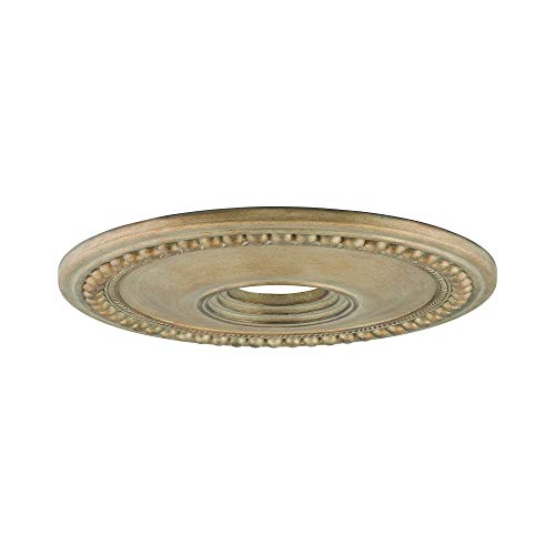 Image of Livex Lighting 82074-73 Wingate Ceiling Medallion, Hand Painted Antique Silver Leaf,1.5H x 20Dia