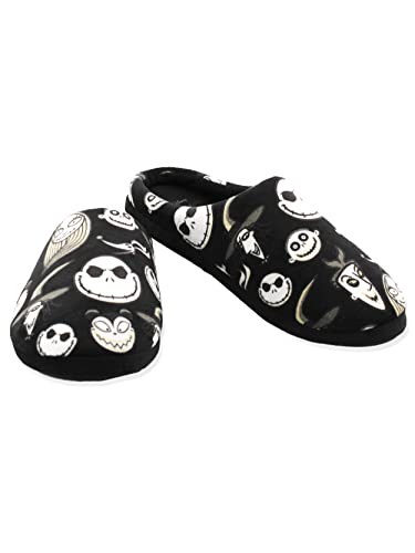 Disney The Nightmare Before Christmas Jack Sally Adult Women's Scuff Slide On Slippers