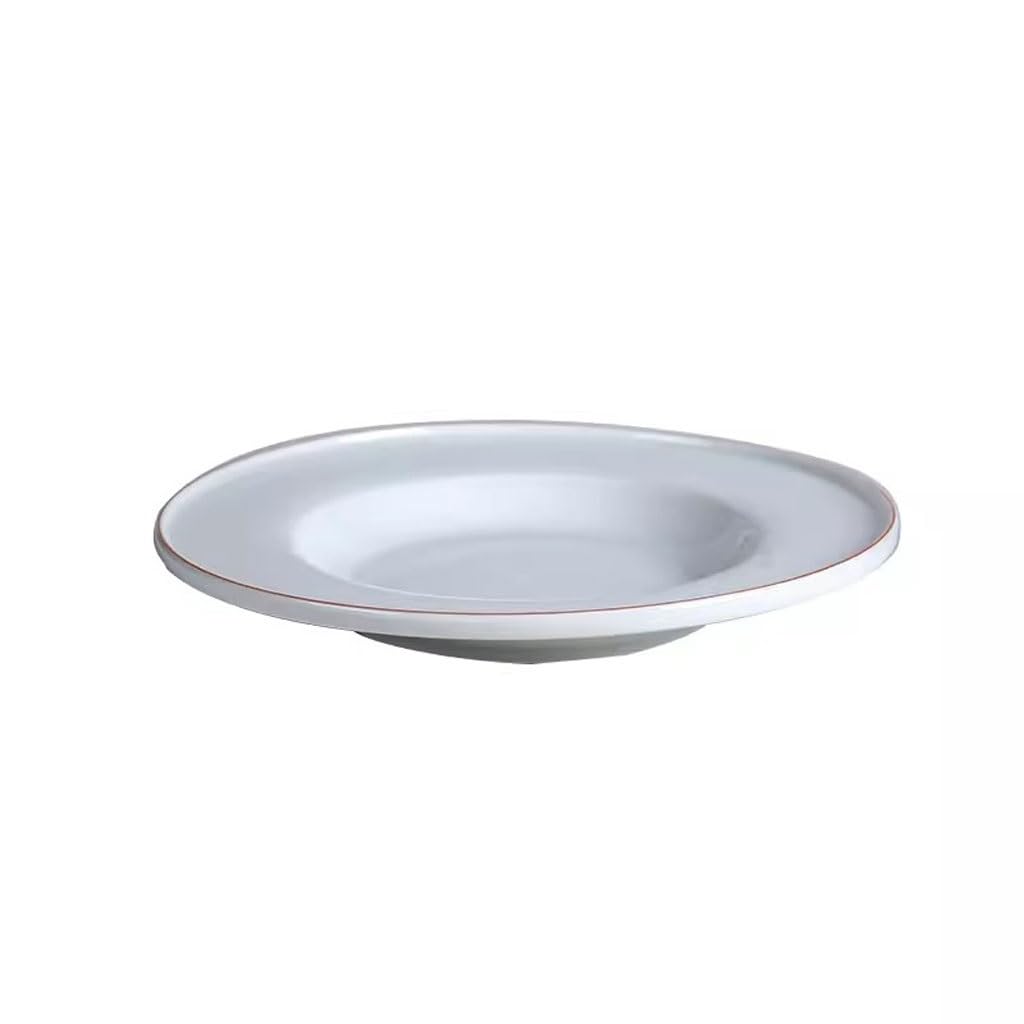 Forniture Per Feste Piatto di pasta verde chiaro con bocca poco profonda, ristorante in ceramica, spaghetti, cibo occidentale, piatto rotondo rotondo con zuppa di zucca e crema Piatti Della Festa ( Co