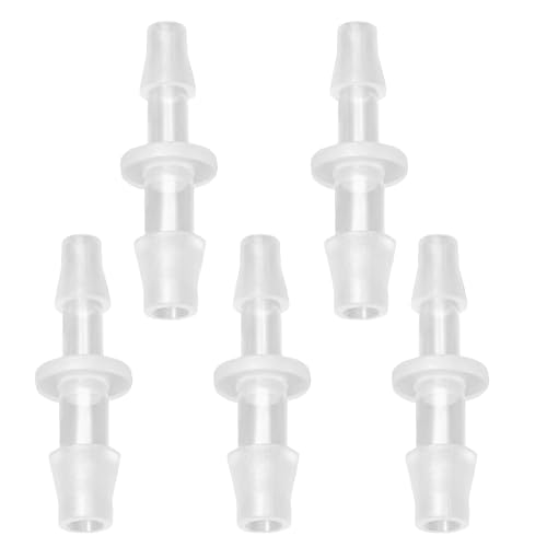 Bonsicoky 5 Pcs Plastic Hose Barb Reducer Fitting, 1/4