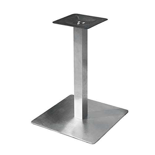 Base para mesa de bar de acero, base para mesa con pie central y placa cuadrada Cover