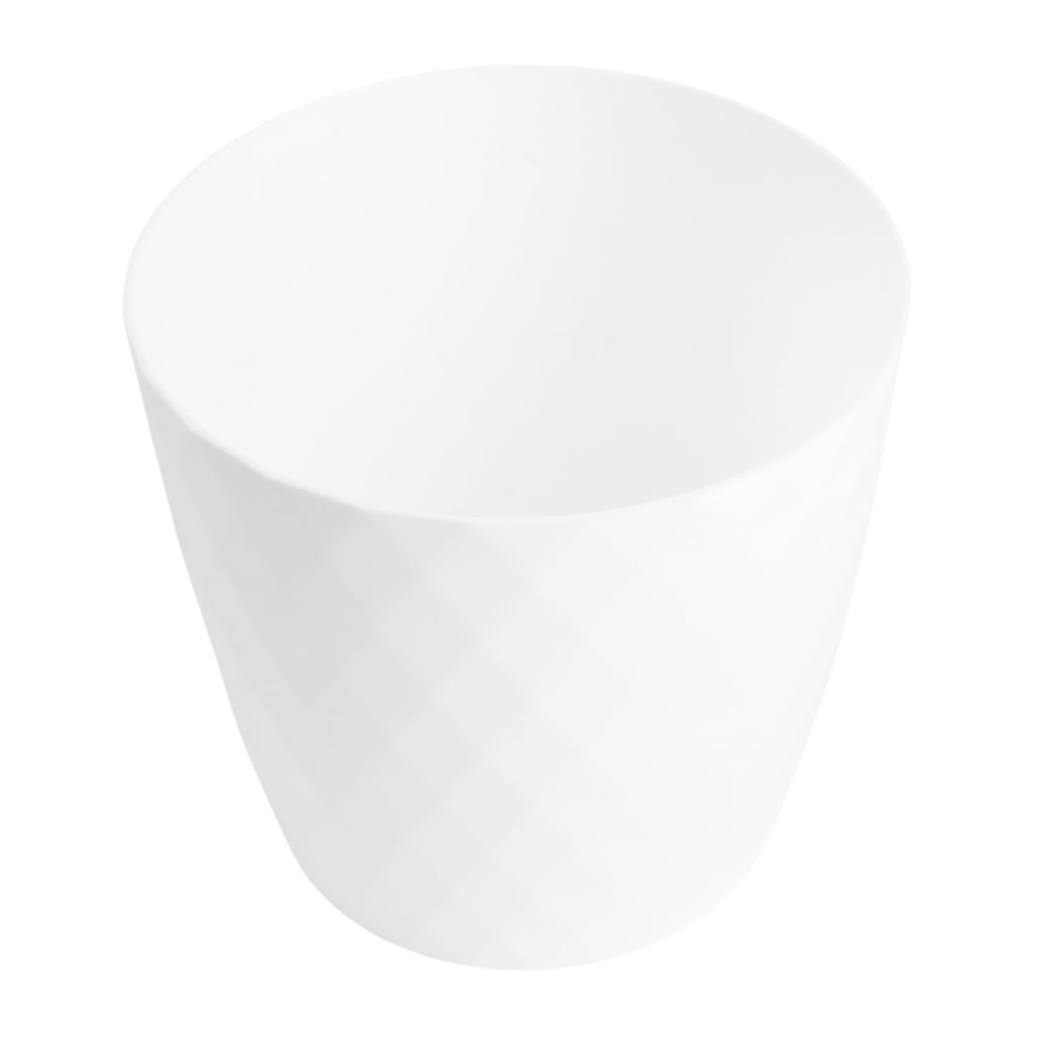 B2C Flowerpot Round Plastic plant pot Crystal Modern Decorative Small Medium Large 7 sizes 9 coolours (White, 12 cm) - 2