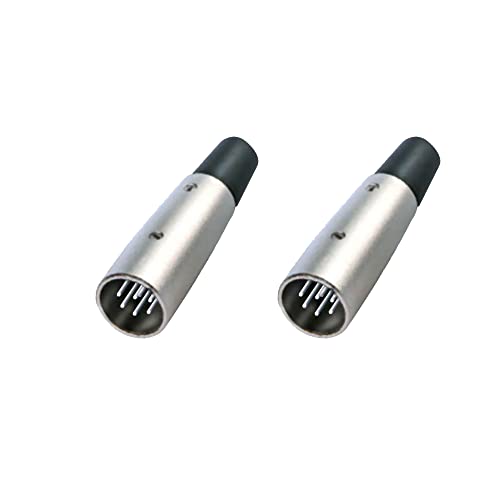 Image of MX 3 Pin XLR Microphone pin Pure Copper Nickel Plated Pins1 for High Conductivity microphone (7-Pin Male XLR connector, Pack of 2, Male Connector)