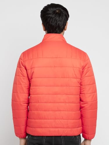 Image of Status Quo Men's Quilted High Neck Winter Jacket | Durable Polyester Coat