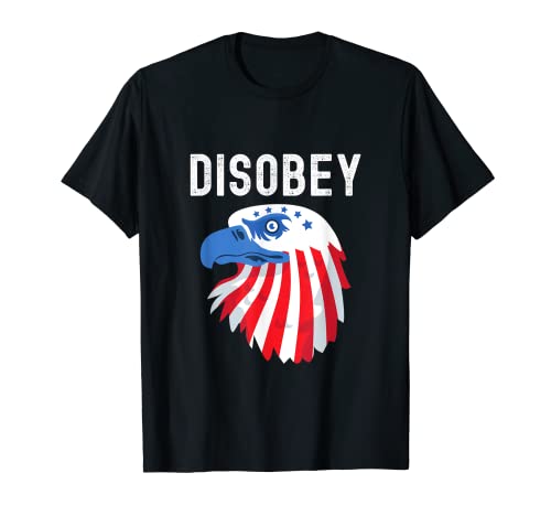 T-shirt anti-biden Conservador Disobey, Preto, S